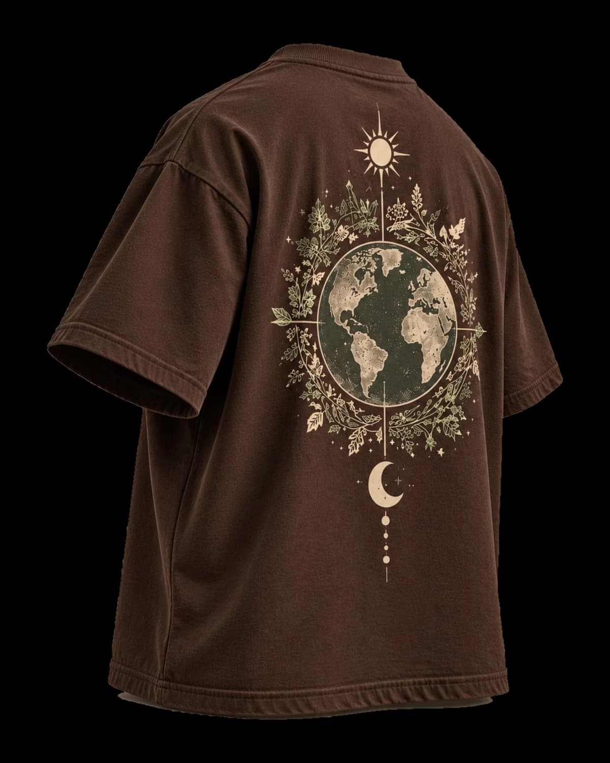Prithvi Oversized Tee, three-quarter back view
