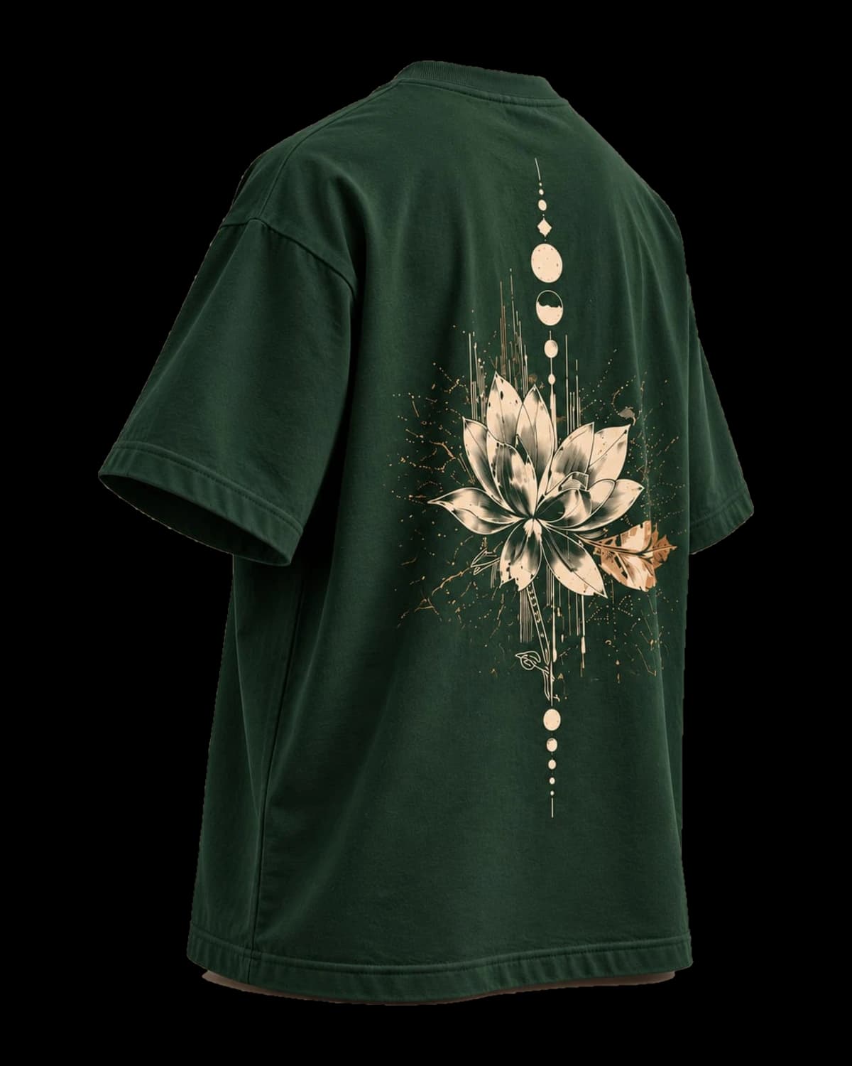 Uday Oversized Tee, three-quarter back view, other side